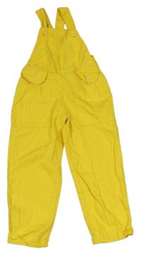 Žlté plátenné na traké nohavice