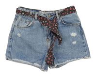 Světlemodré riflové kraťasy s páskem Denim Co.