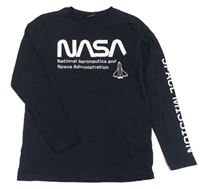Tmavomodré triko s nápisem - Nasa