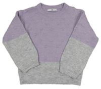 Lila-sivý sveter s 3D bodky M&S