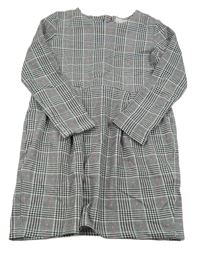 Sivo-čierne kockované šaty H&M