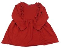 Černé třpytivé úpletové šaty s volánky H&M