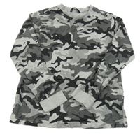 Šedo-černé army pyžamové triko George