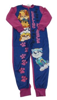 Tmavomodro-fialový fleecový overal s Tlapkovou patrolou Nickelodeon