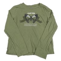 Khaki triko s motýlkem Primark