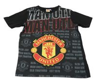 Černé tričko s nápisy - Manchester united 