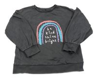 Tmavosivá mikina s dúhou George