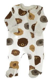 Biely overal s medveďmi Matalan