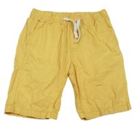 Žluté plátěné kraťasy H&M