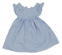 Bielo-modré pruhované ľahké šaty