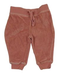 Ružové zamatové tepláky Primark