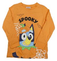 Oranžové pyžamové triko s Bluey Tu