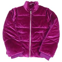 Fialová sametová zimní bunda George