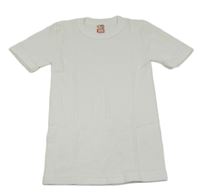 Bílé žebrované thermo tričko 