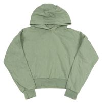 Světlezelená crop mikina s kapucí F&F