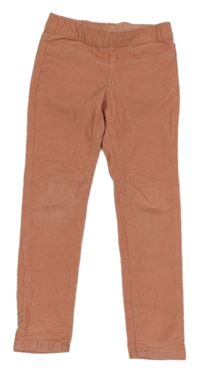 Broskvové elastické manšestráky H&M