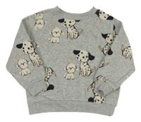 Sivá mikina s pejsky H&M