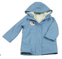 Svetlomodrá vodeodolná zateplená bunda s Mickeym a kapucňou Disney