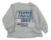 Svetlosivá mikina s nápismi