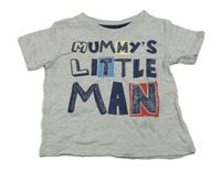 Sivé tričko s nápisom