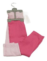 Nové - 2set - 2x růžové crop legíny Yd.