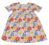 Bielo-farebné kvetované šaty Dunnes Stores