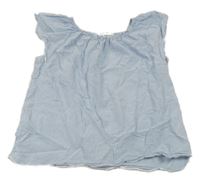 Světlemodro-biele pruhované tričko H&M