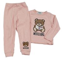 2set - Růžová mikina s medvídkem + tepláky Moschino