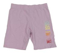 Lila elastické kraťasy s nápisom Primark