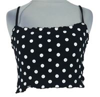 Dámsky čierny bodkovaný crop top zn. Topshop