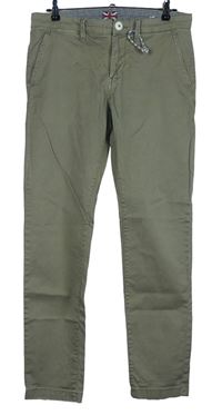 Pánské béžové vzorované plátěné kalhoty Pepe Jeans vel. 33/32