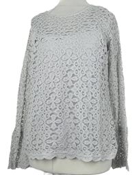 Dámske sivé čipkové tričko zn. M&S