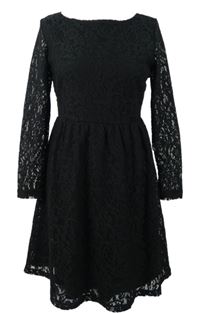 Dámské černé krajkové šaty South 