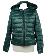 Dámská tmavozelená šusťáková zimní bunda s kapucí Primark 