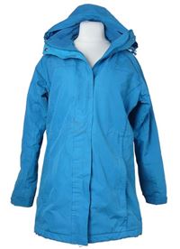 Dámská modrá šusťáková zateplená funkční jarní parka s kapucí Mountain Warehouse 
