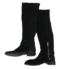 Dámské černé semišové kozačky Stradivarius vel. 38