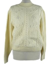 Dámsky smotanový vzorovaný sveter TU