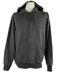 Pánská tmavošedá mikina s kapucí Jean Pascale 