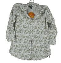 Nové - Dámska biela kvietkovana blúzka