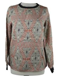 Dámská černo-červená vzorovaná halenka NoaNoa 