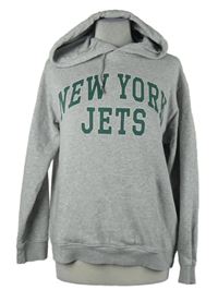 Dámska sivá mikina s nápisom a kapucňou H&M