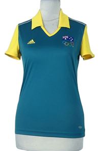 Dámske modrozeleno-žlté športové tričko Adidas