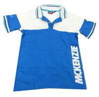 Bielo-modré polo tričko s logom McKenzie