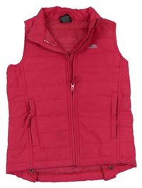 Neonově růžová šusťáková zateplená funkční vesta s logem Trespass