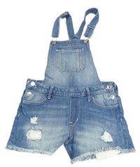 Modré riflové laclové kraťasy H&M