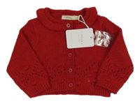 Nové - Červený propínací svetr Sfera