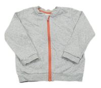 Bielo-sivá melírovaná prepínaci mikina Disney