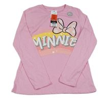 Nové - Ružové tričko s nápisom a mašlou George