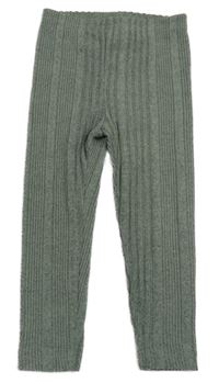 Mátové žebrované úpletové legíny Shein