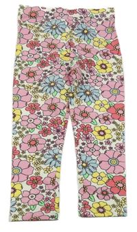 Bílé květinové legíny Matalan